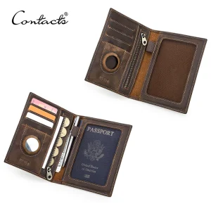 CONTACT'S Genuine Leather Passport Wallet